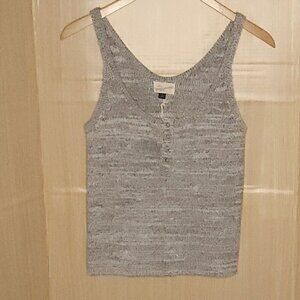 Universal Thread New Black White Heathered Sleeveless Sweater Medium